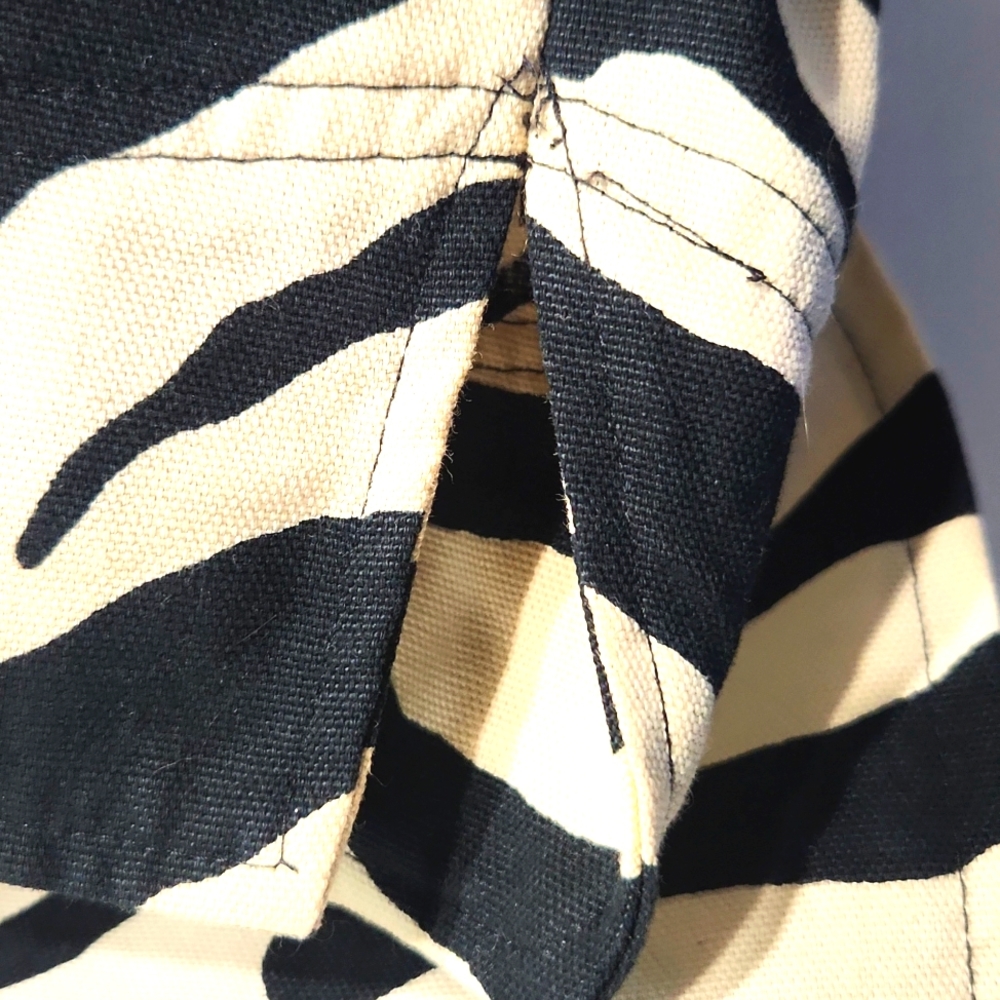 VTG Painted Pony Zebra Print Button Up 100% Cotton Blazer EUC!! Size Large - Picture 4 of 10